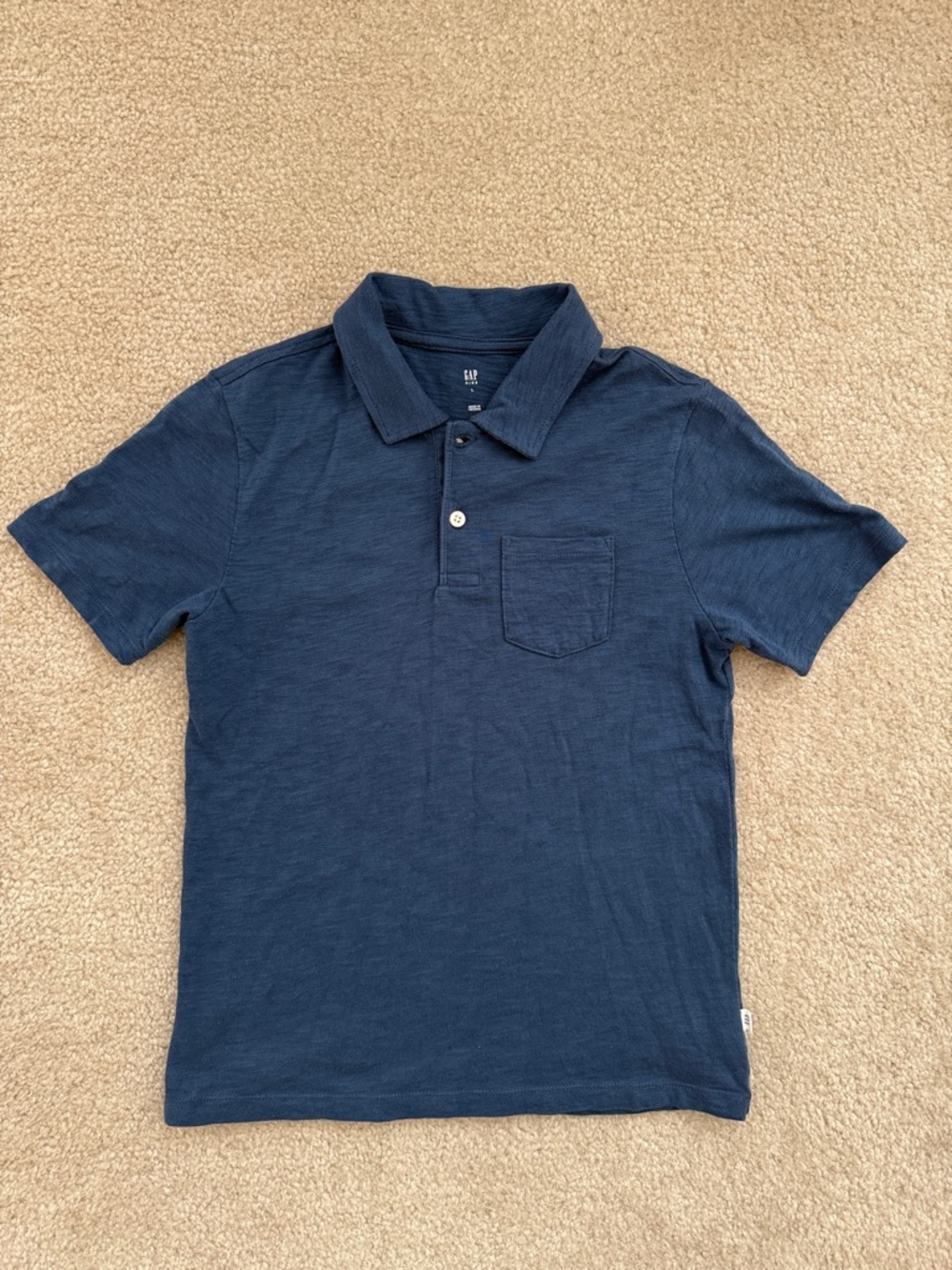 Boy’s GAP Navy Short Sleeve Polo with Chest Pocket
